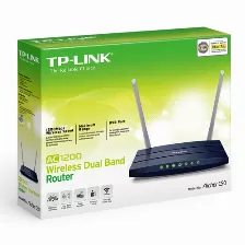Router Inalambrico Tp-link Ac1200 Archer C50, 300mbps + 867mbps, 4 Antenas 5dbi, Doble Banda 2.4ghz/5ghz, 4 Puertos Ethernet, Wps